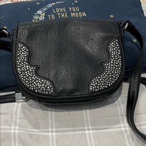 Jessica Simpson Black Studded Crossbody Bag